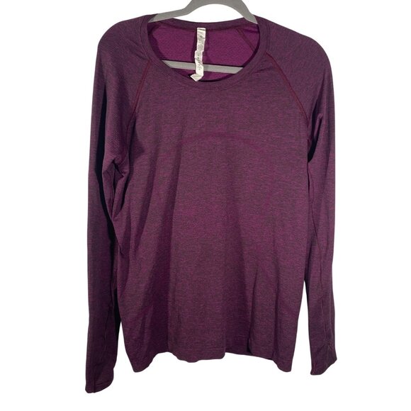 Lululemon run swiftly tech Womens Long Sleeve Top Size 12 Fall running layer - Picture 1 of 8
